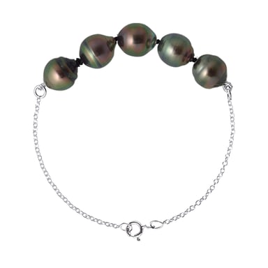 Bracelet Real Cultured Tahiti Pearls Circled 8-9 mm