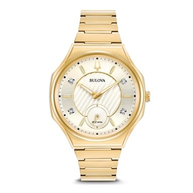 Bulova Curv Women's Gold Watch 97P136