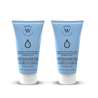 Suero para rostro y cuello con ácido hialurónico 30ml x 2
