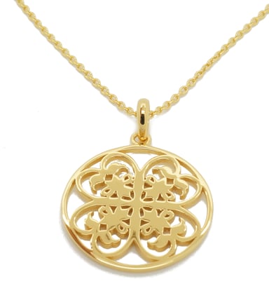 Orphelia Women's 925 Sterling Silver Chain with Pendant - Gold ZH-6036/2