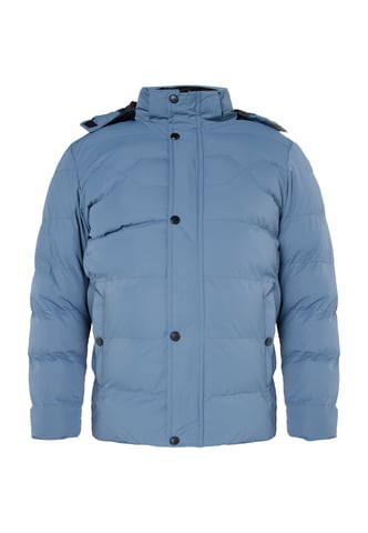 Mo Padded quilted jacket Men jeans blue
