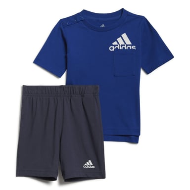 Boy's adidas Baby Badge Of Sport Summer Set in royal white
