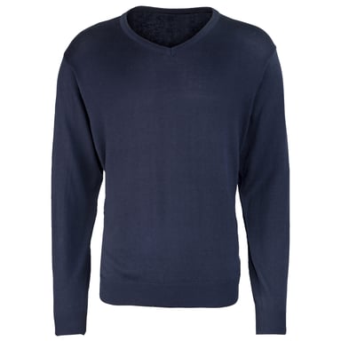 Premier Mens V-Neck Knitted Sweater (Navy)