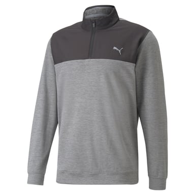 PUMA Mens Cloudspun Colourblock Quarter-Zip Golf Sweatshirt