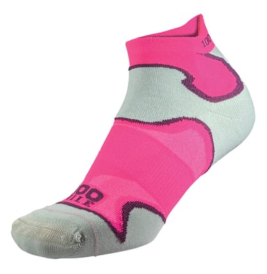 1000 Mile - Calcetines acolchados para mujer Double Layer Fusion Ankle Running - Rosa / Morado