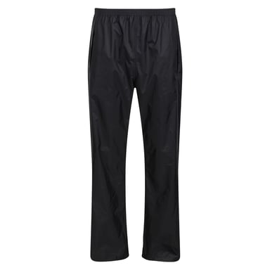 Regatta Pro Mens Packaway Waterproof Breathable Overtrousers (Black)