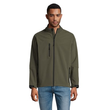 SOLS Mens Relax Soft Shell Jacket (Army)