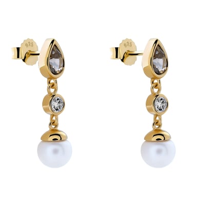 Orphelia 'Lylou' Women's 925 Sterling Silver Drop Earrings - Gold ZO-7498/G