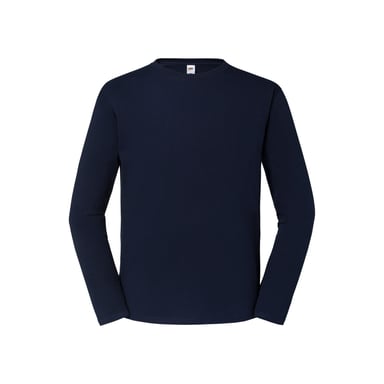 Fruit of the Loom Mens Iconic Premium Long-Sleeved T-Shirt (Deep Navy)