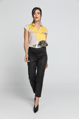 Slim Fit Black Pants Conquista Fashion