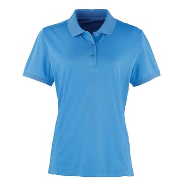 Premier Womens/Ladies Coolchecker Pique Polo Shirt (Sapphire Blue)