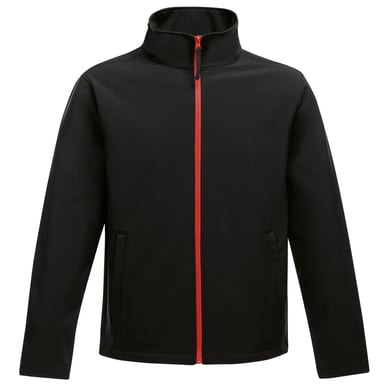 Regatta Standout Mens Ablaze Printable Softshell Jacket (Black/Classic Red)