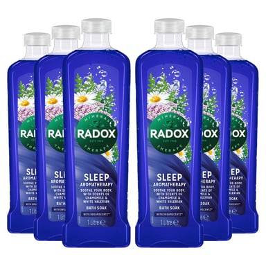 Radox Mineral Therapy Bath Soak Sleep Aromatherapy w/ DreamScentz Fragrance 6x1L