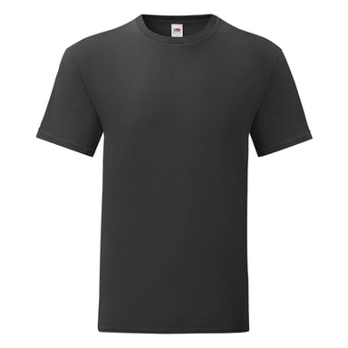 Fruit Of The Loom Mens Iconic T-Shirt (Pack of 5) (Black)