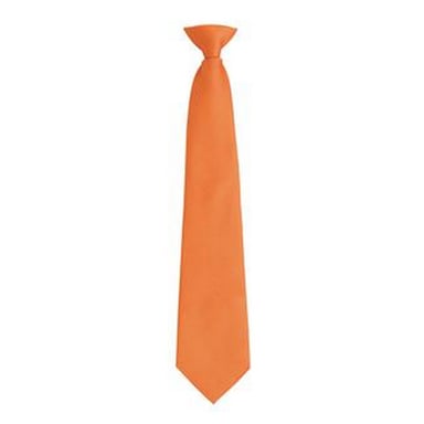 Premier Mens Fashion ”Colours” Work Clip On Tie (Orange)