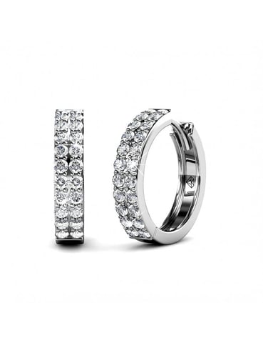 Pendientes Glamour - Plata y Cristal