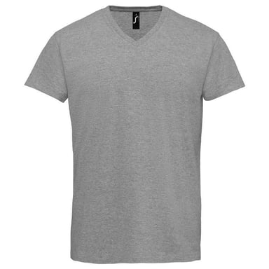 SOLS Unisex Adult Imperial V Neck T-Shirt (Grey Marl)