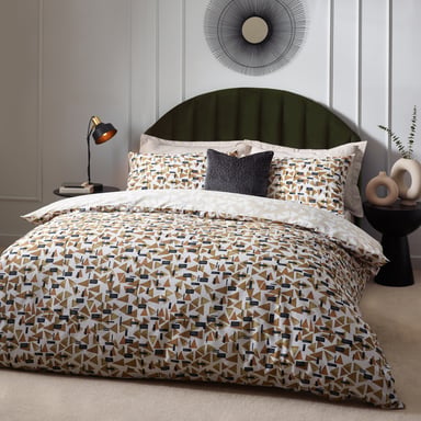 Hoem City Abstract Cotton Rich Reversible Duvet Cover Set