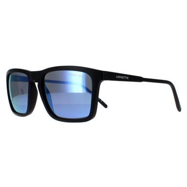 Arnette Rectangle Unisex Negro Mate Gris Oscuro Espejo Agua Polarizadas AN4283 Shyguy