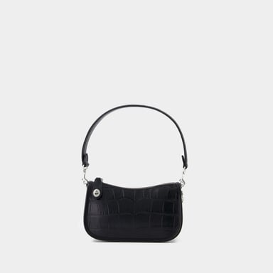 Bolso de hombro Swinger 20 - Coach - Piel - Negro