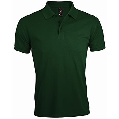SOLs Mens Prime Pique Plain Short Sleeve Polo Shirt (Bottle Green)