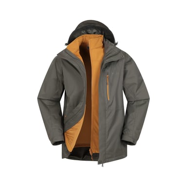 Mountain Warehouse Mens Bracken Extreme 3 in 1 Waterproof Jacket (Green)