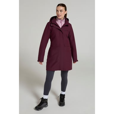 Mountain Warehouse Womens/Ladies Cloudburst Textured Waterproof Jacket (Burgundy)