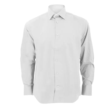Russell Collection Mens Long Sleeve Easy Care Fitted Shirt (White)