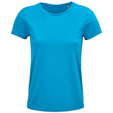 SOLS Womens/Ladies Crusader Organic T-Shirt (Aqua Blue)
