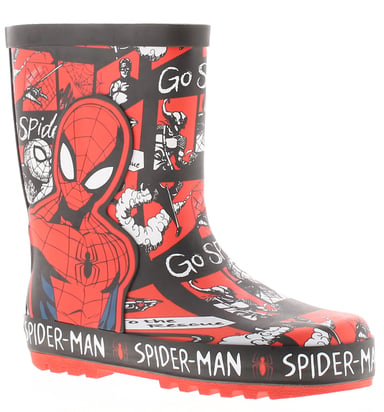 Spiderman Younger Childrens Wellies Roadboy black