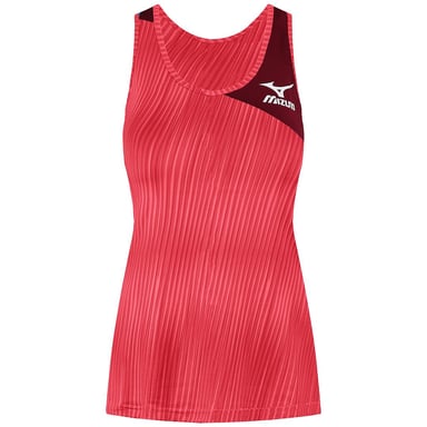 Camiseta sin mangas roja Mujer Mizuno Amplify