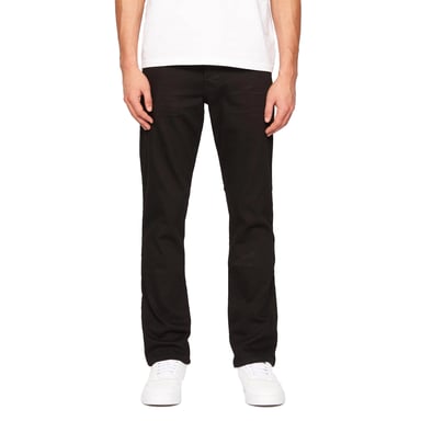Crosshatch Mens Princed Denim Jeans (Solid Black)