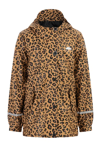 Schmuddelwedda rain jacket Girls black beige leo