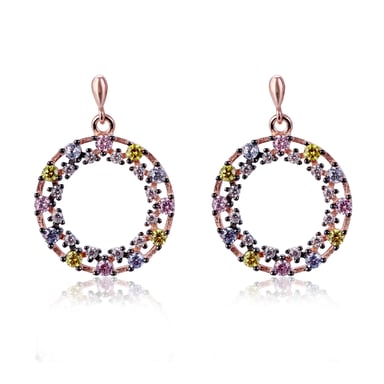 Orphelia 'Ardelle' Women's 925 Sterling Silver Drop Earrings - Rose ZO-7464