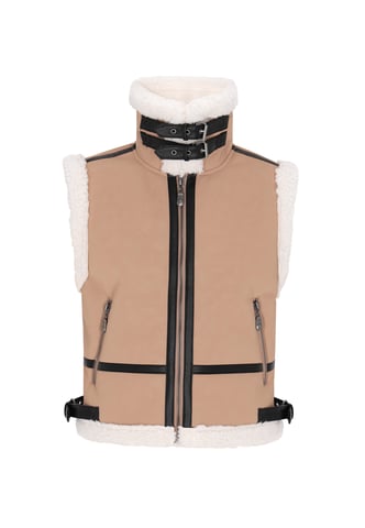 Dreimaster Vest women camel