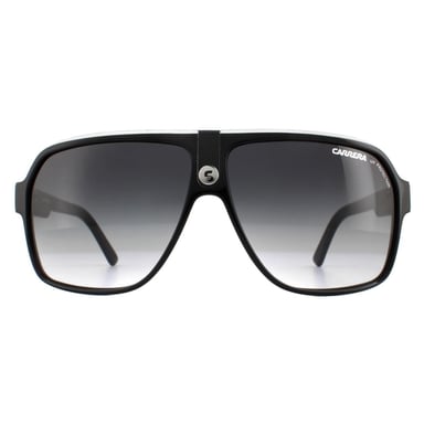 Gafas de sol Carrera Aviator unisex en blanco y negro degradado gris