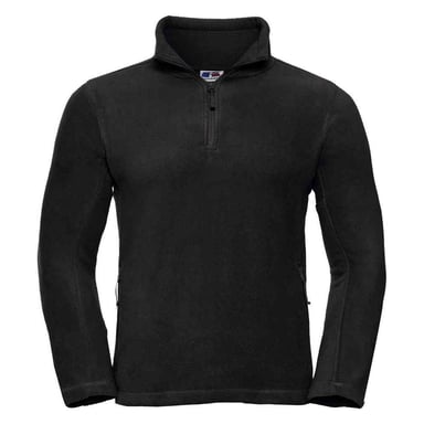 Russell Mens Zip Neck Outdoor Fleece Top (Black)