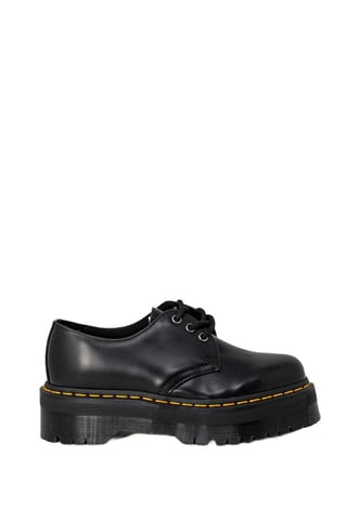 Zapatos Clasicos De Mujer Con Cordones De Cuero Negro