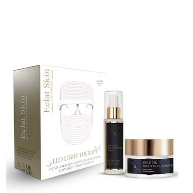 Mascarilla Led 3 Colores + Sérum Oro 24K 60ml + Hidratante Oro 24k 50ml