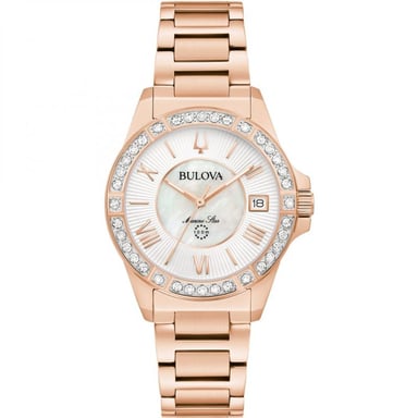 Bulova Marine Star Women's Rose Gold Watch 98R295