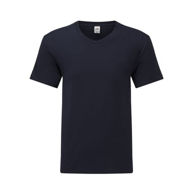 Fruit Of The Loom Mens Iconic 150 V Neck T-Shirt (Dark Navy)
