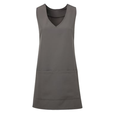 Premier Womens/Ladies Wrap Around Sleeveless Tunic Apron (Dark Grey)