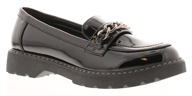 Apache Womens Shoes Work School Kilburn Slip On black patent