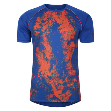 Umbro Mens Pro Elite Graphic Print Training Jersey (Deep Surf/Vermillion Orange)