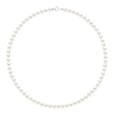 Necklace of Real Cultured Freshwater Pearls Round 5-6 mm