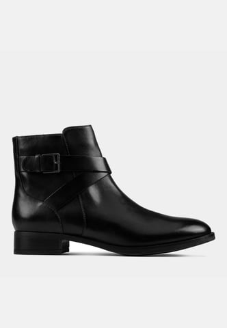 Hamble Buckle Black Leather Botas