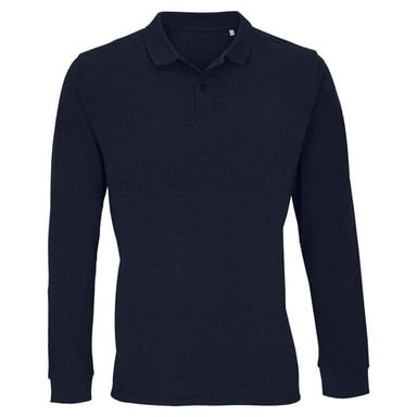 SOLS Unisex Adult Planet Long-Sleeved Polo Shirt (French Navy)
