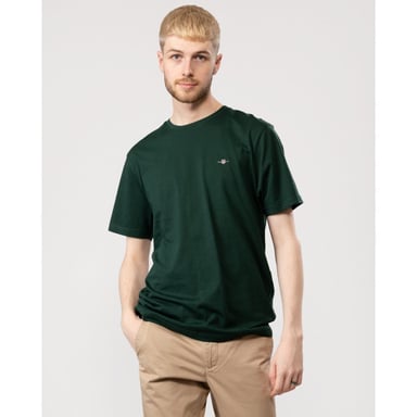 GANT Mens Regular Fit Short Sleeve Shield Logo T-Shirt
