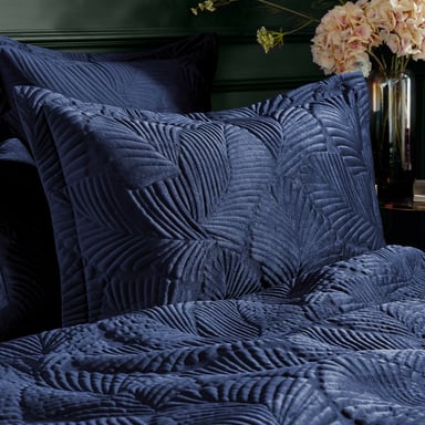 Funda de Almohada de Terciopelo Acolchado Palmeria