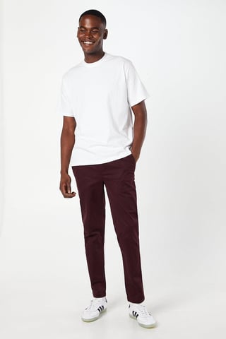 Burton Mens Slim Fit Chino Trousers Blue Cotton Blend Elastane All Seasons